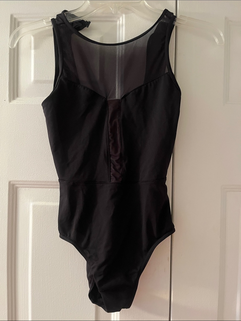 Mirella Black Mesh Ballet Leotard